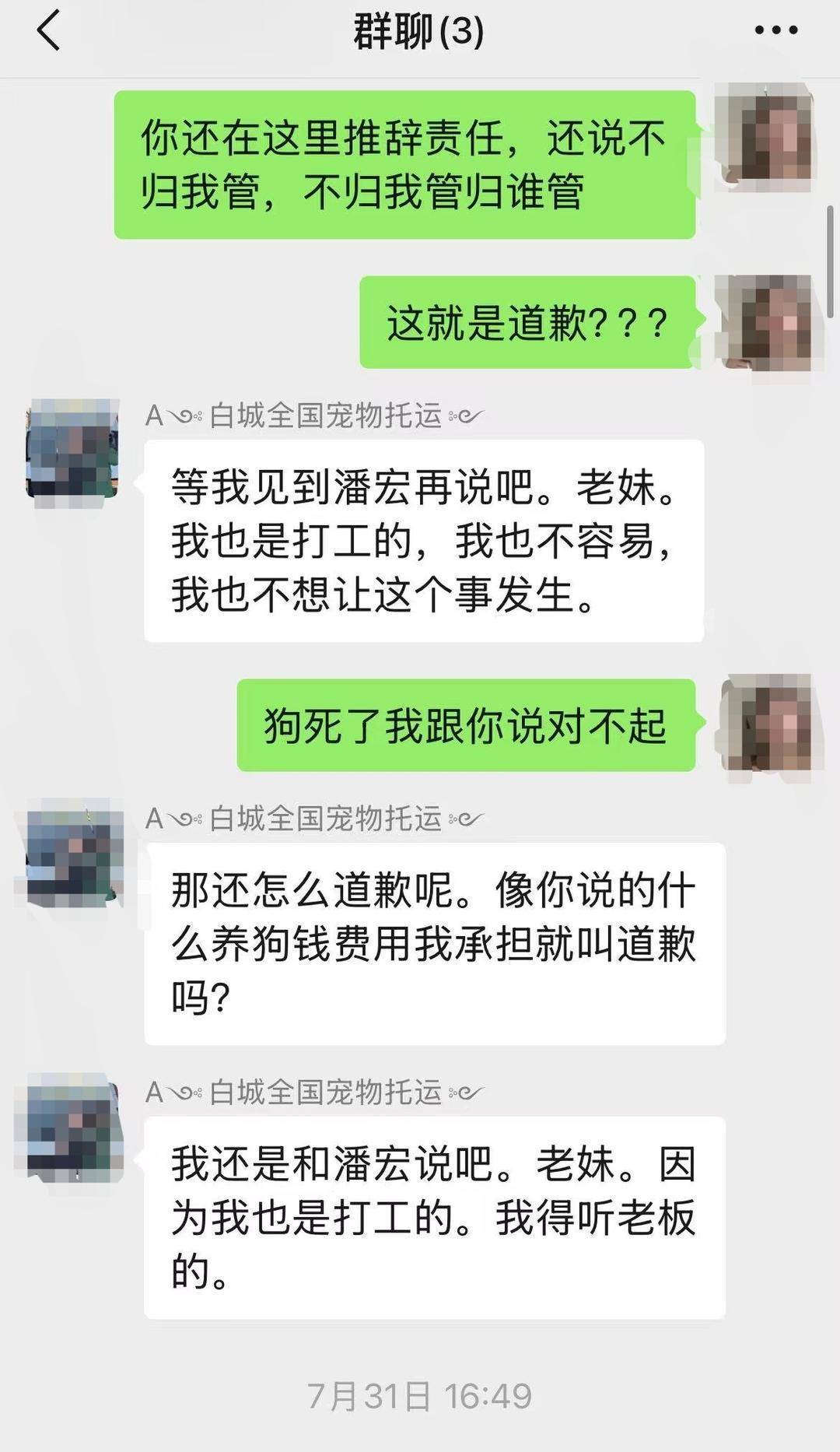 潘宏再陷风波:宠物狗在其指定的托运公司死亡 狗主人发帖遭网暴