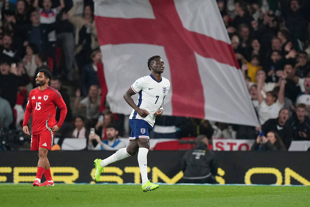 热身赛-萨卡世界波罗杰斯斩获处子球 英格兰3-0威尔士